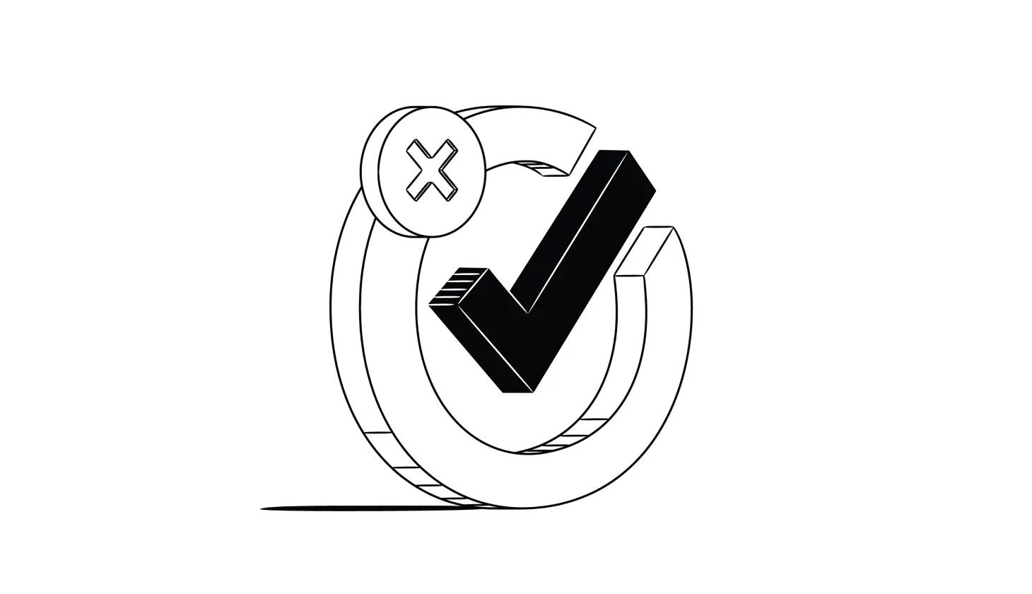 Illustration of the LifeLock logo with an "x" in the corner
